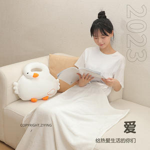 Coussin-édredon décoratif fantaisie en forme de U, portable, avec rembourrage en polyester, lavable en machine, Orange Goose - Product Image 5