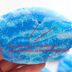 Piedra Curativa de Cristal al por Mayor, Hermosa Forma Libre Pulida, Adornos Artificiales de Larimar en Forma de Gota de Agua para Decoración - Product Image 6