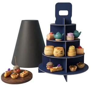 Boîtes d'emballage pour gâteaux de boulangerie 12x12x6 en papier couché, présentoirs pour aliments, présentoirs ronds pour gâteaux de mariage, vente en gros - Product Image 3
