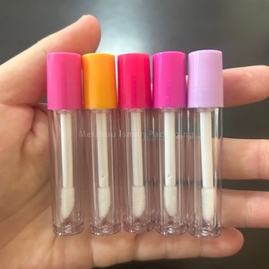 ISMAN Stock - Mini Botellas Redondas de Brillo Labial de 1.5 ml, Color Rosa, para Muestras, Envase Cosmético Pequeño con Aplicador y Orificio - Product Image 4
