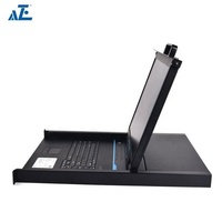 Commutateur KVM 1U 19 pouces LCD AZE Brand IP20, console 32 ports, interface numérique IP RJ-45, résolution 1280x1024, garantie 1 an