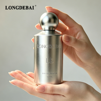 Bouteilles de parfum rondes certifiées CE 2026, 30ml, 50ml, 100ml, en verre coloré électrolytique, vides, avec couvercles