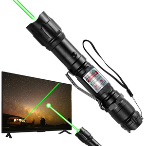 Hot Rechargeable <strong>Laser</strong> <strong>Pointer</strong> Pen Long-Range Green and Purple Beam Remote Feature Black Body Battery Operated - Product Image 1