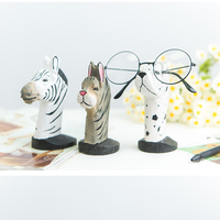 Support de présentation pour lunettes et lunettes de soleil en bois sculpté à la main VIPbuy avec finition peinte pour la maison/le bureau, cadeau (Flamingo)