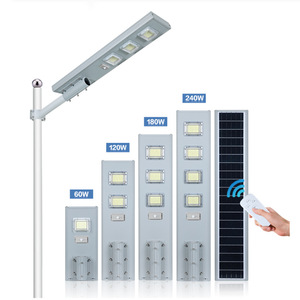 Lampadaire solaire LED en alliage d'aluminium IP65 5000K Lumière du jour Montage mural Cellule solaire Poly-Si Certifié CE Télécommande 144 faisceaux - Product Image 3