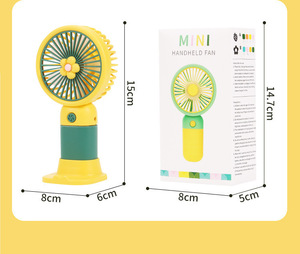 Mini <span class=keywords><strong>Ventilador</strong></span> Portátil Eléctrico de Mano con Carga USB, Silencioso, de Plástico, para Estudiantes, con Enfriamiento por Aire - Product Image 6
