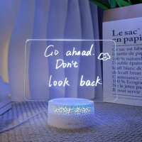 2024 nouveaux produits uniques client faveurs bricolage créatif Led acrylique tableau d'affichage bébé enfants tableau d'écriture bloc-notes