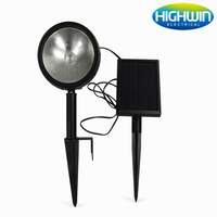 Lampe solaire de jardin noire 2 LED 75LM 3000K 2x 3.2V 18500 1000mAh Batterie LiFePO4 Panneau 125x85mm Lampe extérieure