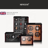 Remontoir de montre automatique de luxe MINEESI personnalisé à 3 emplacements, écran tactile, laque noire piano, intérieur en cuir PU, OEM ODM