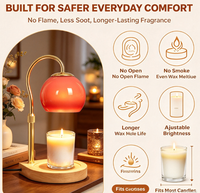 Lampe chauffe-bougie électrique avec minuterie et variateur d'intensité, idéale comme décoration d'intérieur, cadeau pour Thanksgiving et Noël