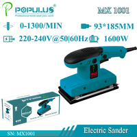 Ponceuse électrique de qualité industrielle iPOPULUS 1600W pour meuleuse murale à bois polisseuse ponceuse orbitale aléatoire