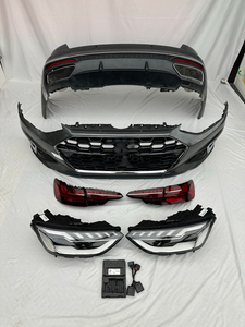 Kit de Carrocería para Audi <span class=keywords><strong>A4</strong></span> S4 B9 2017 2018 2019, Estilo RS4 B9.5 2021-2024, Parachoques Delantero y Trasero, Faros Delanteros, Actualización para <span class=keywords><strong>A4</strong></span> S4 B9 2017-2019 - Product Image 3