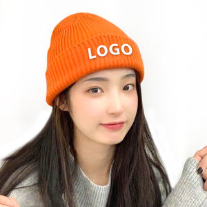 Chapeau Orange Offre Spéciale Printemps Été Femmes Casquette Extérieure Bonnet Tricoté Logo Brodé Personnalisé - Product Image 1