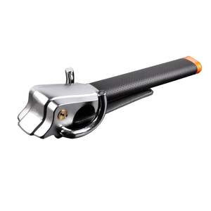 Bloqueo de volante de aleación de aluminio, cabeza de bloqueo de seguridad y mango de bloqueo envuelto en cuero PU con 2 llaves - Product Image 1