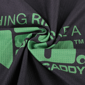 Nhà Máy Bán buôn Tri gấp sợi nhỏ Waffle thăng hoa tùy chỉnh Golf khăn với móc treo vòng lặp - Product Image 4