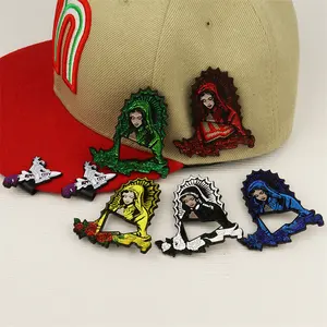 Manufacturer Wholesale Custom Metal Craft Enamel Diamond Frame Mexican Pins For Hats Mexico Hat Pins