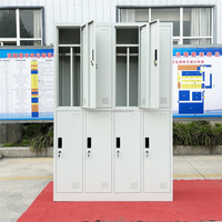 Casier métallique moderne avec serrure électronique, casier en acier à 8 portes pour école, bureau, salle de sport, armoire de rangement multi-usages résistante aux intempéries