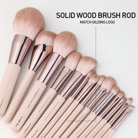 YDINI offre spéciale échantillon gratuit fournir des pinceaux de maquillage en cheveux synthétiques végétaliens ensemble de pinceaux de maquillage roses de haute qualité en Stock