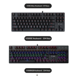 <span class=keywords><strong>Clavier</strong></span> de jeu mécanique filaire <span class=keywords><strong>Rapoo</strong></span> V500, 87/104 touches, interrupteurs noirs, bleus, bruns, rouges, 60 millions de clics, pour PC et ordinateur portable - Product Image 3