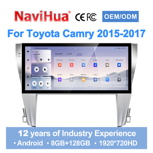 Autoradio Android Navihua avec GPS pour Toyota Camry 2015-2017, système multimédia Carplay, autoradio stéréo DSP, lecteur DVD de voiture - Product Image 2