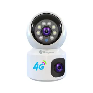 China Factory 4G Sim Card Network Cam Motion detection 4MP Dual Lens Bullet Camera Dome PTZ Camera