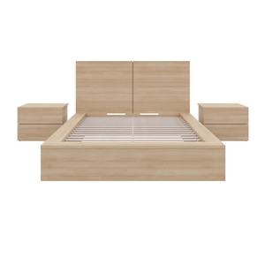 All'ingrosso lusso ciliegia nera 3 pezzi camera da letto con telaio del letto e comodino per casa Hotel Villa o appartamento - Product Image 3