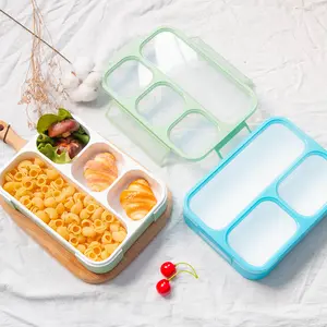 صندوق غذاء بلاستيكي مقسم لتغذية الطعام صندوق غذاء للأطفال