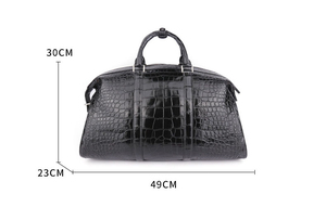 Personalizado de lujo de <span class=keywords><strong>piel</strong></span> de cocodrilo genuina de cuero duradero hombres mujeres Unisex llevar en Boston Duffle <span class=keywords><strong>bolsa</strong></span> de <span class=keywords><strong>viaje</strong></span> bolso - Product Image 6