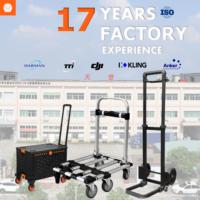 Chariot de manutention industriel robuste et pliable, capacité de charge 200 kg, chariot à bagages et chariot utilitaire, stockage OEM