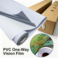 Film perforé PVC One Way Vision imprimable auto-adhésif pour vitrine, résistant aux UV - Offre Spéciale