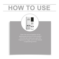 Huile parfumée pour le corps Roxelis, parfum unique et délicat, longue tenue, élégant et raffiné, avec un applicateur à bille, huile essentielle.
