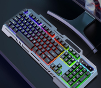 Clavier de jeu filaire rvb 2022, panneau métallique, touche 104, sensation mécanique, pour ordinateur portable, ordinateur de bureau, PC Gamer