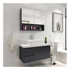 Hot Selling Modern Design Bathroom <b>Vanity</b> <b>with</b> <b>Mirror</b> Wash Basin Bathroom Cabinet for Apartment - Product Image 5