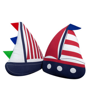 Cojín decorativo con forma de velero, cojín decorativo de algodón a rayas para decoración del hogar, oficina y dormitorio - Product Image 4