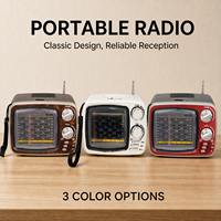 Récepteur radio multifonction AM/FM/SW1-6 8 bandes avec Bluetooth, lecteur MP3 USB et carte TF