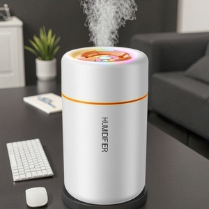 Portable Mini 212ml USB Smart <b>Humidifier</b> with Rainbow LED Lamp Personal Ultrasonic Cool Mist Aromatherapy for Car & Hotel Use - Product Image 1
