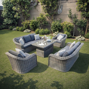 Mây vườn sofa đồ nội thất ngoài trời wicker vườn bàn ăn độc quyền chất lượng mây đồ nội thất sofa <span class=keywords><strong>Set</strong></span> - Product Image 6