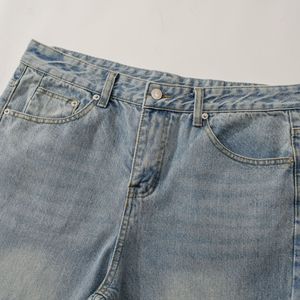 <span class=keywords><strong>Jean</strong></span> en denim léger personnalisable pour <span class=keywords><strong>homme</strong></span>, bleu délavé, coupe slim évasée, imprimé <span class=keywords><strong>poche</strong></span> <span class=keywords><strong>arrière</strong></span>, coupe droite vintage, idéal pour l'été - Product Image 5