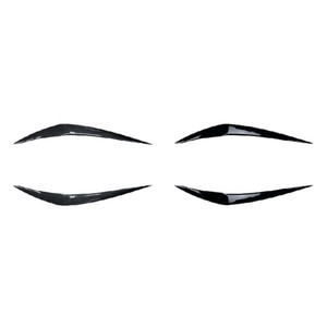 Pegatina para ceja de faro delantero BMW Serie 1 F20, textura de fibra de carbono, negro piano, calcomanía frontal para carrocería 2015-2019 - Product Image 2