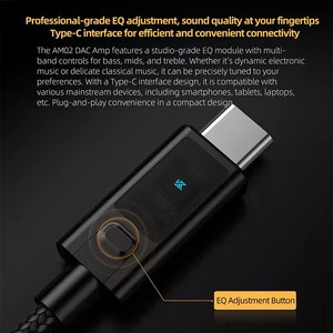 KZ AM02 เครื่องขยายเสียงแบบพกพาพร้อมตัวถอดรหัสเสียง DAC แบบ USB-C เป็นอะแดปเตอร์เสียง 3.5 มม. พร้อมระบบปรับแต่งเสียง EQ ระดับมืออาชีพ 4 ระดับ - Product Image 4
