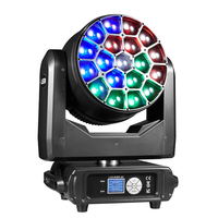 Luz Móvil Bee Eye 19x40W RGBW Wash Zoom DMX512 con Efecto Estroboscópico para Iluminación de Escenarios, DJ, Clubes, Discotecas y Fiestas