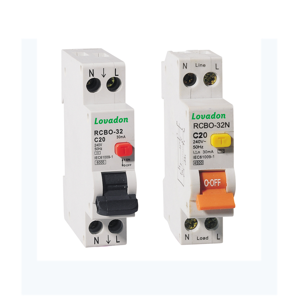 Latching RCBO 1P+N C20 16A Residual Current Circuit Breaker With Over Current Protection