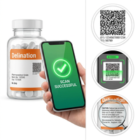 Rouleau d'étiquettes BOPP autocollantes imperméables avec logo personnalisé - Autocollant pour compléments vitaminiques pour l'emballage de flacons médicaux