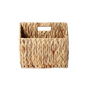 Porte-livres portable personnalisé en jacinthe d'eau du Vietnam avec poignée naturelle pour le rangement de magazines et journaux - Product Image 1