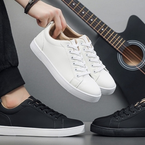 Spring New Korean Style Minimal Sneakers for Men Breathable <b>White</b> Casual Shoes - Product Image 2