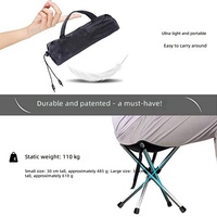 Chaise de camping pliable télescopique en acier inoxydable - Portable pour la plage, la pêche, les voyages et la salle de sport