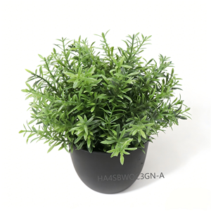 Bonsaï artificiel de 24 cm, type <span class=keywords><strong>romarin</strong></span>, en pot noir, pour décoration de petits espaces, étagères et jardins - Product Image 5