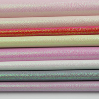 Feuilles de tissu PU extensible imperméable multicolores brillantes 0,85-0,95 mm, simili cuir synthétique à paillettes épaisses pour chaussures et sacs