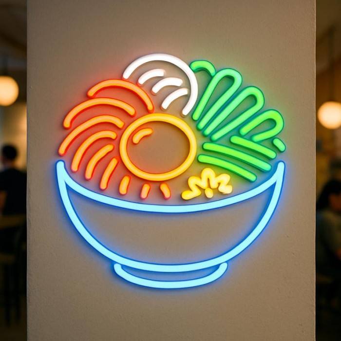 Custom Waterproof LED Neon Lights Ramen Wall Decoration