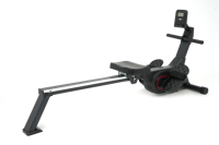 Rameur magnétique à rail coulissant en aluminium, 8 niveaux de résistance réglables, rameur domestique noir 350 lb